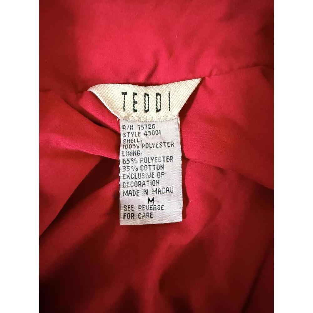 Vintage Teddi Red Windbreaker Jacket Women’s M 80/90s Embroidered Quilted Zip Up - Picture 2 of 8